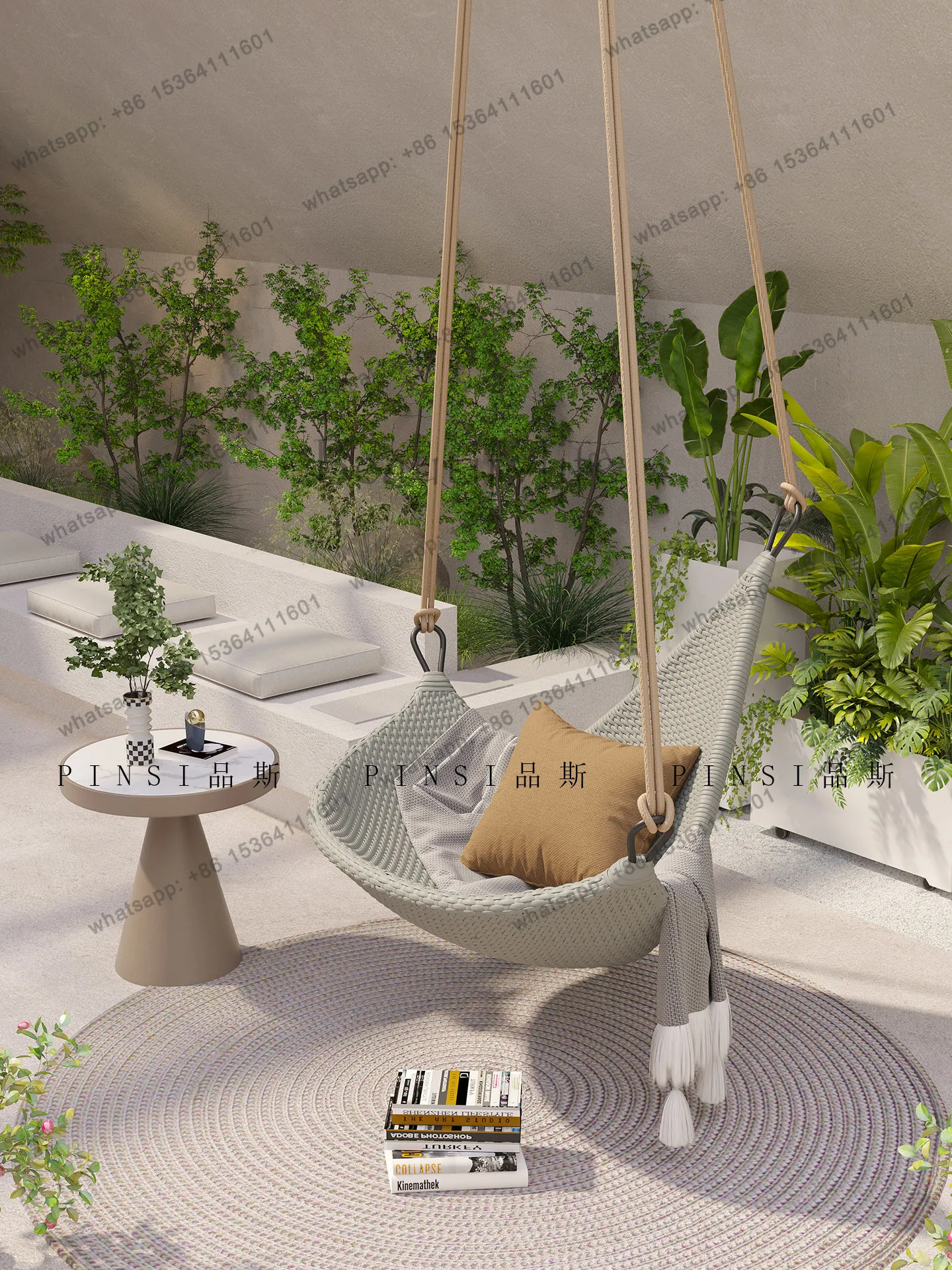 Hanging Basket Chair Indoor Swing Household Balcony Bedroom Household Hanging Orchid Rattan Chair