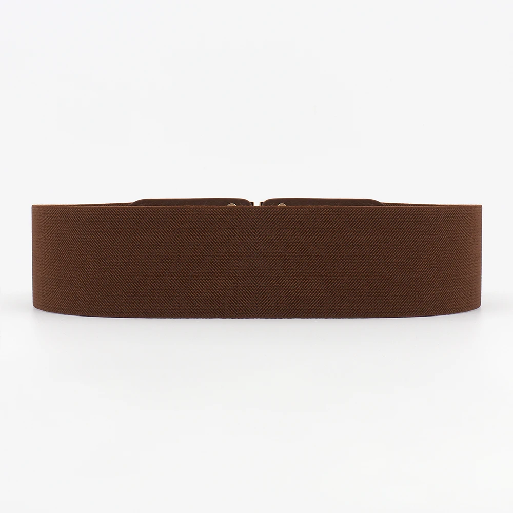 Women\'s Fashionable Elastic Wide Variety Of Belt Designer Luxury Brand Golden Buckle Waist Dress Coat Sweater Decorative Waistba