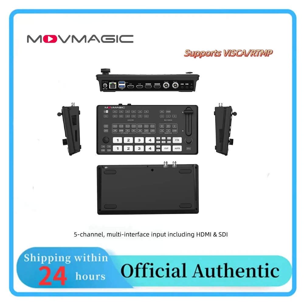 

Видеомикшер MOVMAGIC 5CH 4K M4ES с входами HDMI/SDI, 10-слойный, запись в один клик, VISCA PTZ, потоковая передача по LAN, для студий прямых трансляций