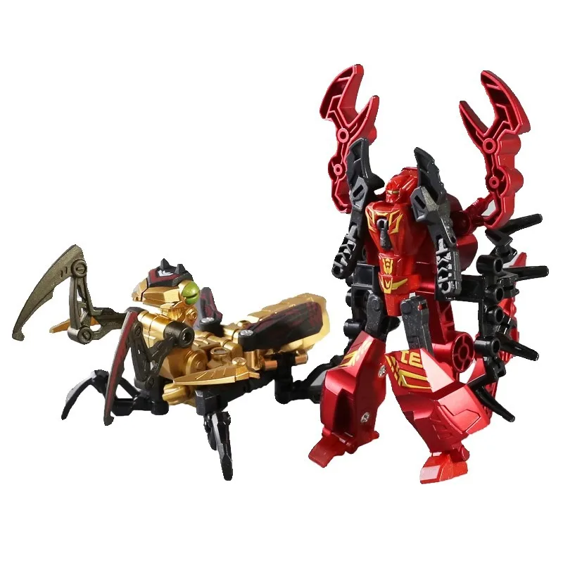 Transformador de juguete para niños, simulación de escorpión, escarabajo, Mantis, Robot transformador, modelo combinado, juguete mecánico de insectos, regalo para niño
