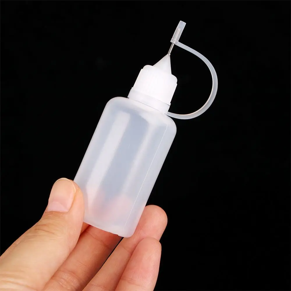 Portable Plastic Transparent Squeeze bottle Empty Dropper Bottles Refillable Bottle Needle Tip