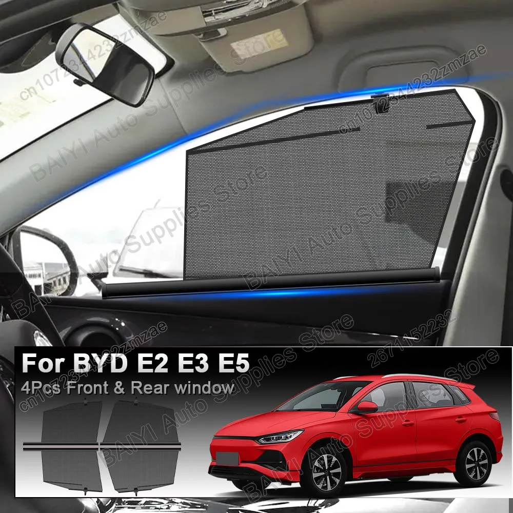 For BYD E2 E3 E5 Car Lifting Window Sunshade Customizable Sun Shade Front & Rear Side Windshield Sunshield Protector Cover parts