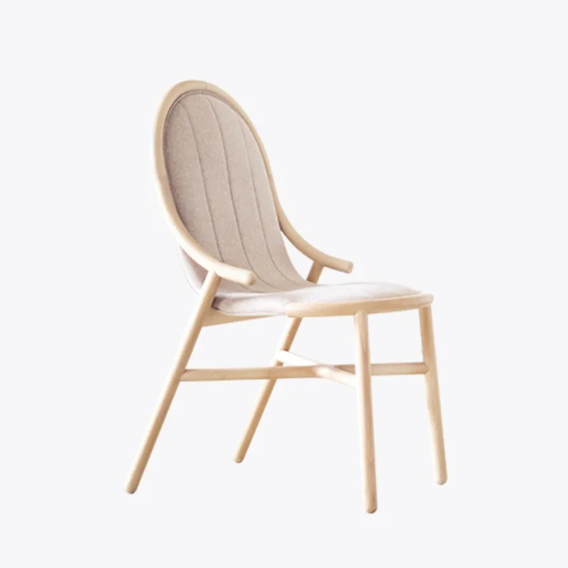 

The original design of modern simple solid wood Nordic soft bag dining chair working computer armchair