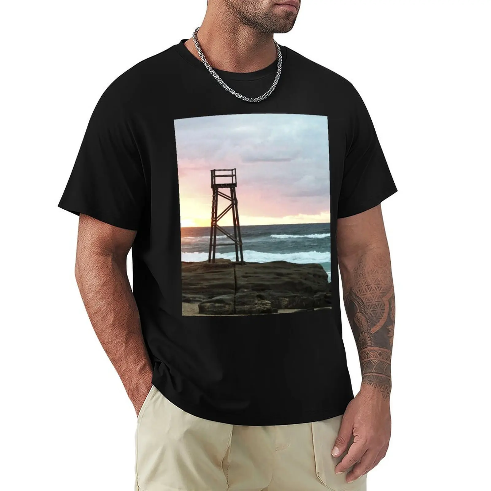 Sunrise at Redhead Beach - 1 T-Shirt oversized graphic tee heavyweights shirts graphic tee plus size men clothing