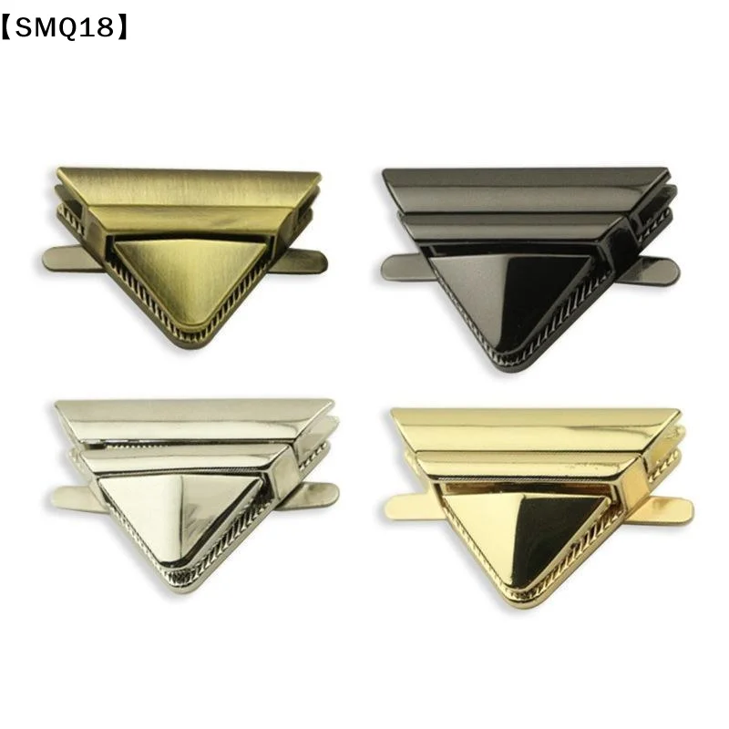 1Pc Bag Press Push Lock Switch Tongue Lock Triangle Closure Clasp Buckle For Leathercraft Parts Purse Handbag Accessories【SMQ】
