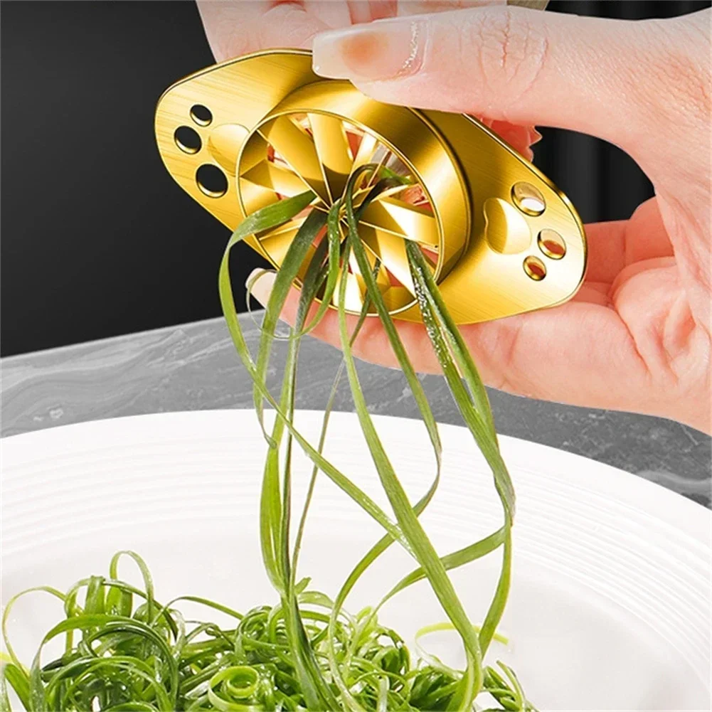 Stainless Steel Chopped Green Onion Cutter Vegetable Shred Cutter Kitchen Tool Itchen Supplies Gadget Multi-function Cutter