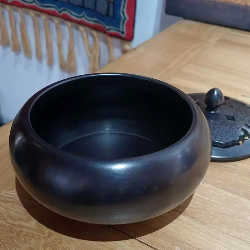 Small Copper Flat Bottomed Stove Real Incense Burner Delicate Textured Mild Design Spot Available for Home Decoration Use