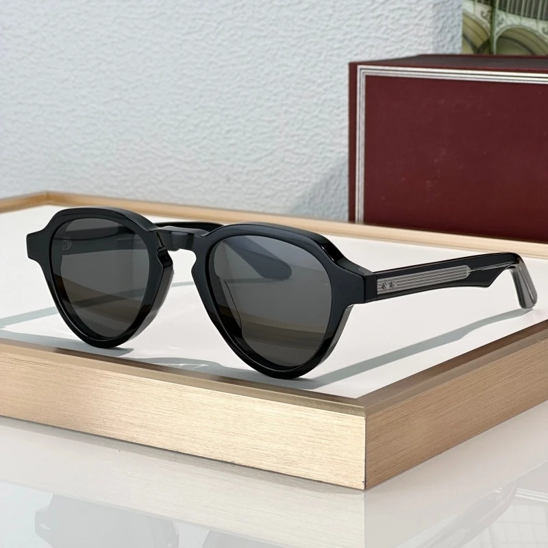 

HATFIELD Men Sunglasses for Women High Quality Thick Acetate Vintage Retro Oval Outdoor Eyewear Vintage Female Retro Shades