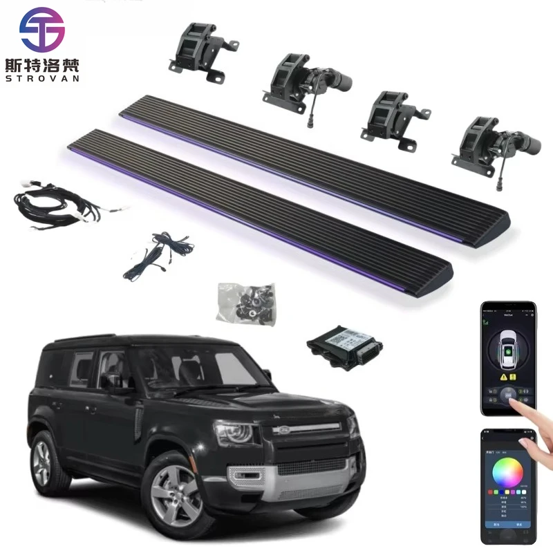 

STLF CLRAK Strong and Solid Automatic Electric Side Steps Power Running Boards for Land Rover Defender 110 Heavy Duty 2008 2025