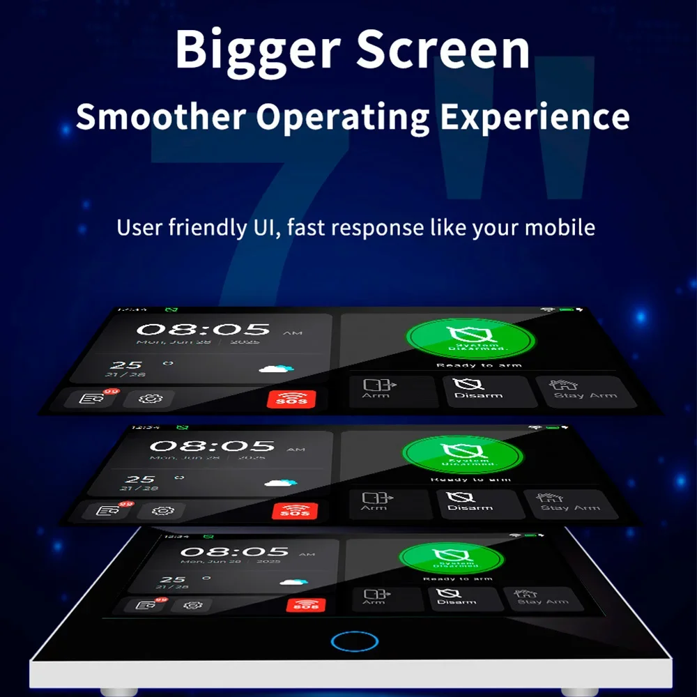 KERUI 7 Inch Touch Screen 4G Home Alarm System Wireless DIY Smart Home Security System Work With Alexa Tuya Smart APP Control