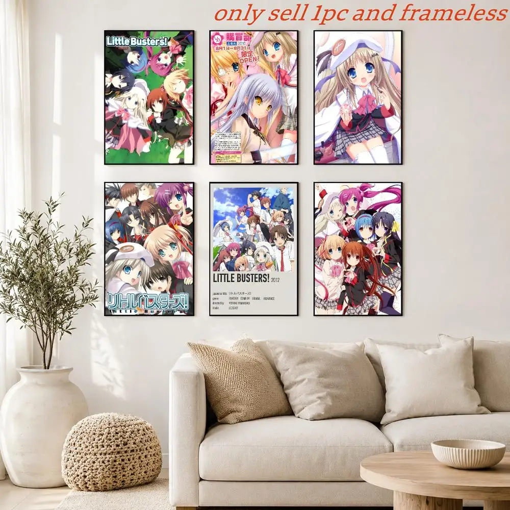 Love Galgame Game L-Little Busters! Poster Aesthetic Painting Wall Art Poster Home Bedroom Living Room Decor