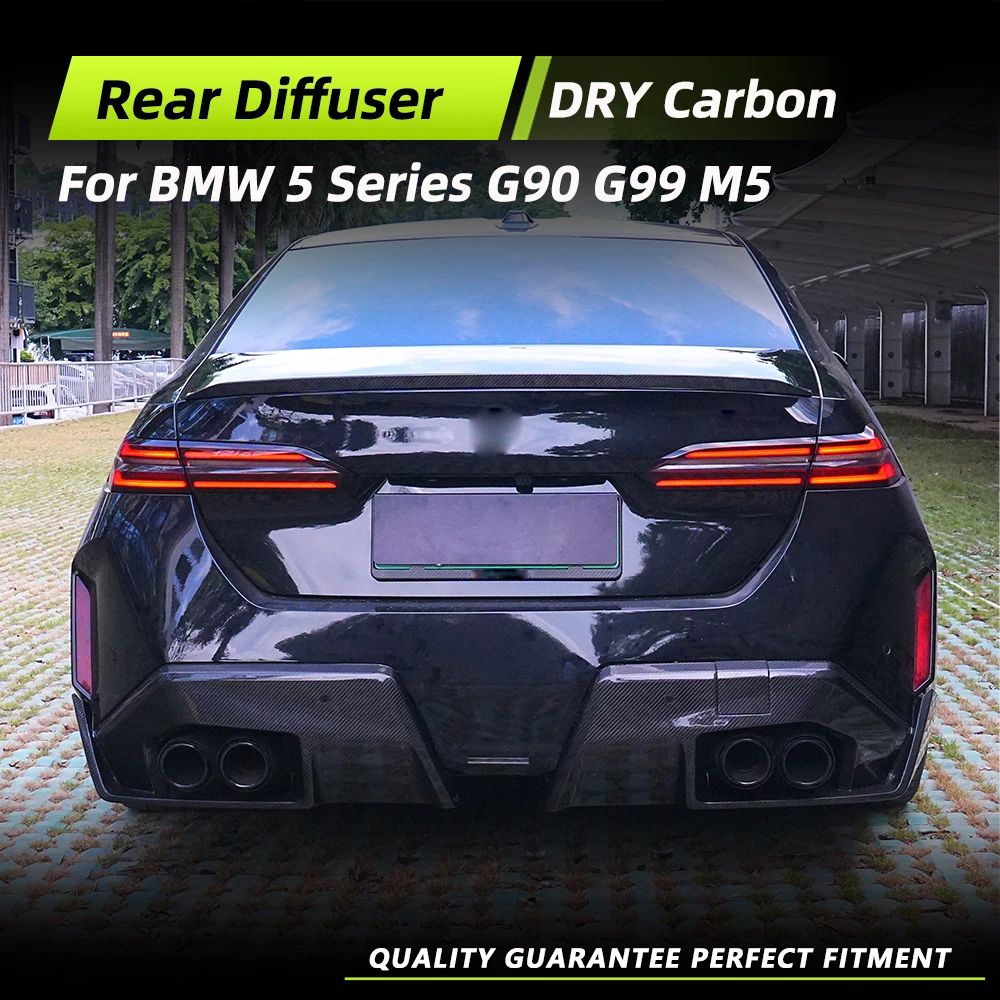 

Автомобильный задний диффузор, спойлер, сплиттеры, комплекты для BMW 5 серии G90 G99 M5 2024 2025 Prepreg, сухой карбоновый задний бампер, диффузор, сплиттеры