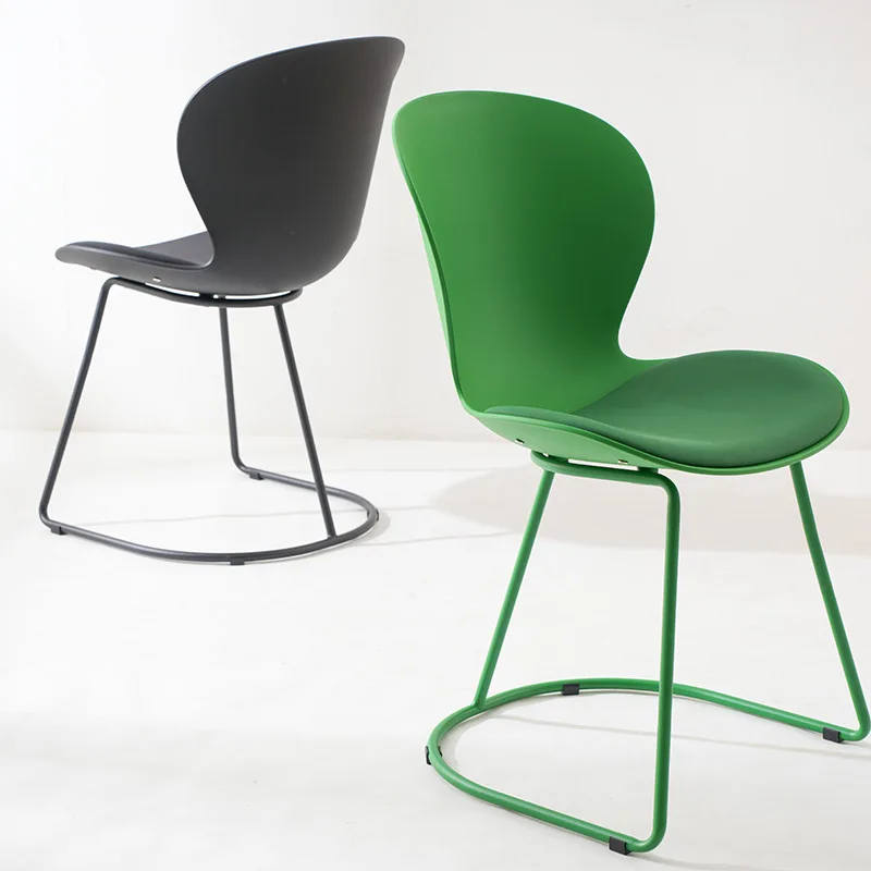 Casual home sedentary comfortable adult plastic backrest bedroom makeup chair light luxury senior negotiation chair