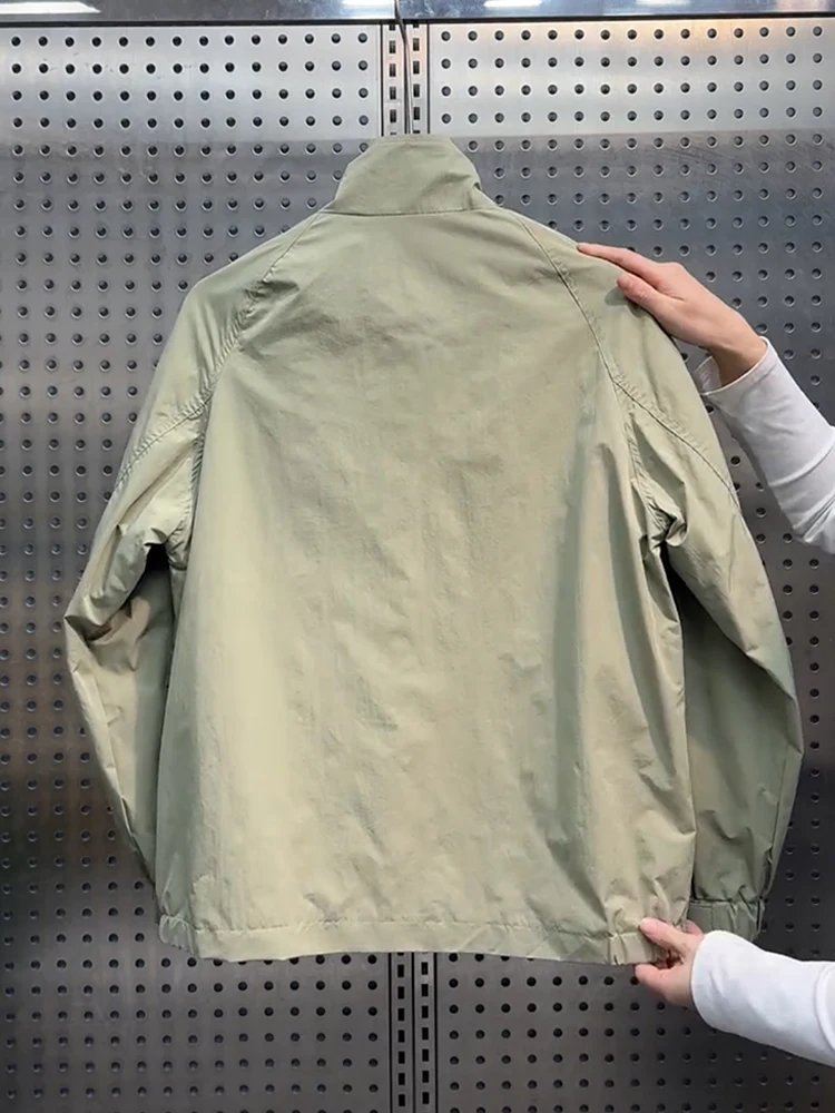 

Spring Autumn Men's Jaet 2025 New Sle Stand Collar Trendy Workwear Jaet Outdoor Casual Windbreaker Youth Active Sle