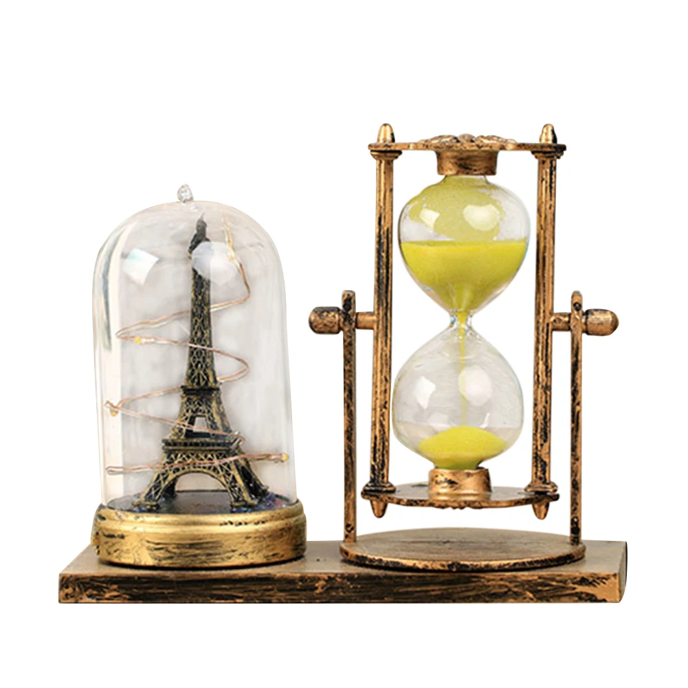 European Retro Pen Holder Night Lamp Sand Timer Decoration Innovative Gift for Students