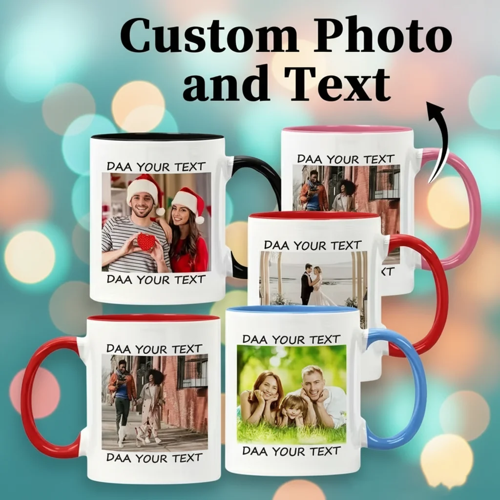 Personnalisez une tasse à café avec des photos et du texte - un cadeau unique pour les anniversaires, la Saint-Valentin et la fête des mères