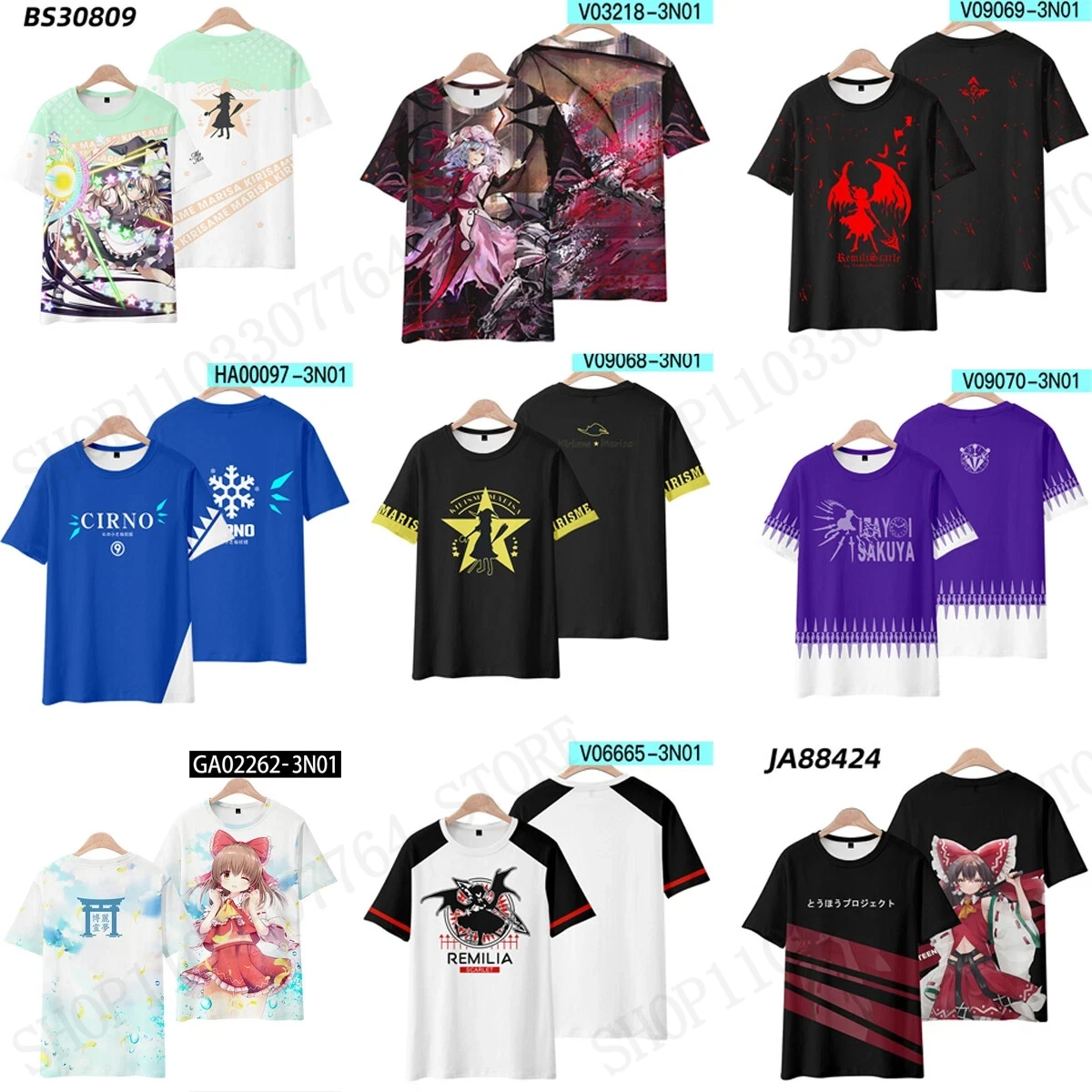 

Game Cosplay Touhou Project 3D Print T-shirt Men Fashion O-Neck Short Sleeve Tshirt Sports Anime Tops Tees Women Tshirt Cartoon