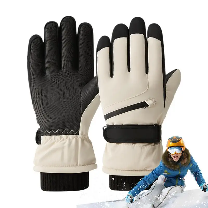 Thermal Ski Gloves For Cold Weather Windproof Ski Gloves Versatile Five-Layer Thermal Construction For Enhanced Heat Retention