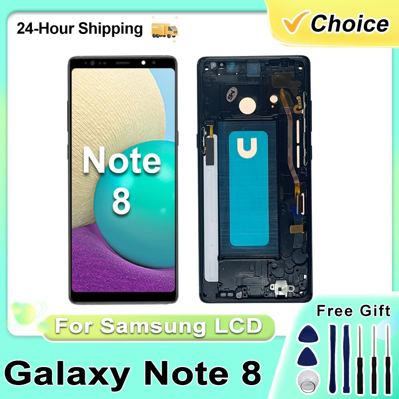 New TFT Display For Samsung Galaxy Note8 LCD Display Touch Screen Digitizer Assembly For Samsung Note 8 Display Replacement Part