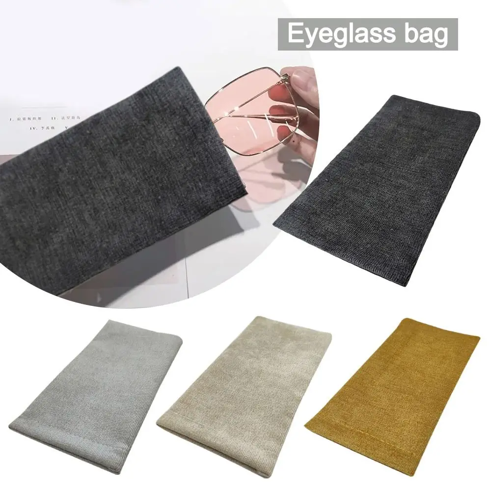 Protective Cover Cloth Glasses Box Cute Simple Myopia Glasses Case Soft Solid Color Reading Eyewear Case Men Women