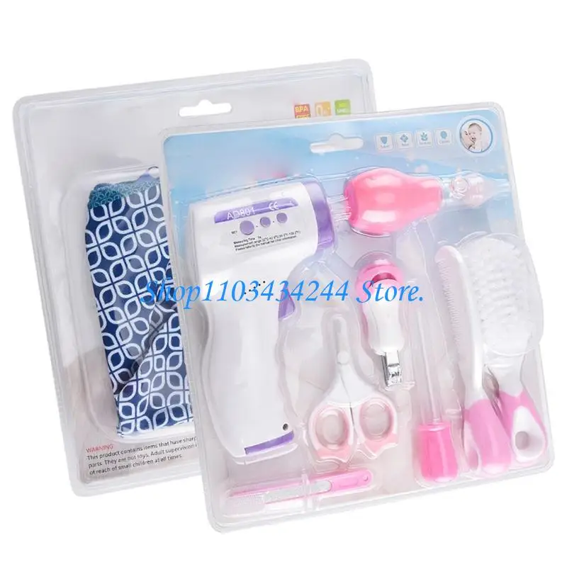 Newborns Baby Nursing Stainless Steel Scissors Comb Brush Shower Gift Set