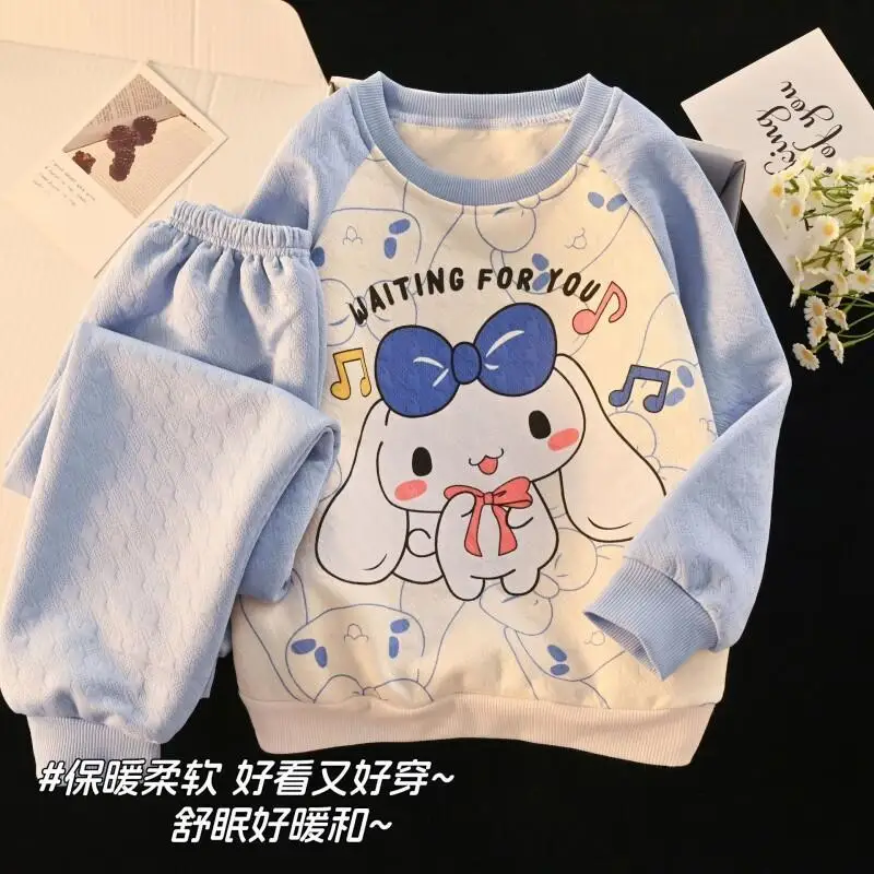 

Sanrio Hello Kitty, модный комплект из 2 предметов, детская одежда, куртка, легкая стеганая верхняя одежда для девочек, детская зимняя одежда для мальчиков