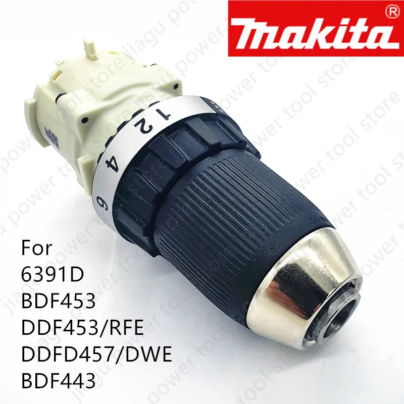 Reducer Gearbox Gear Assembly Chuck for MAKITA 6391D DDF453 DDF453RFE BDF443 BDF453 DF457D DF457DWE 125483-4 766004-9