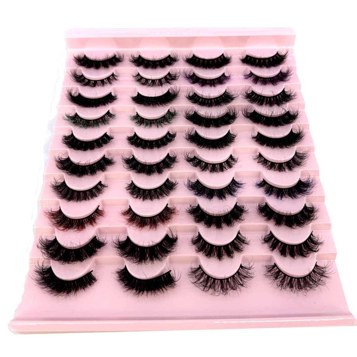 جديد 20 زوجًا من الرموش الصناعية السميكة الطبيعية مكياج طويل 6d رموش بالمنك رمش تمديد رموش بالمنك للجمال