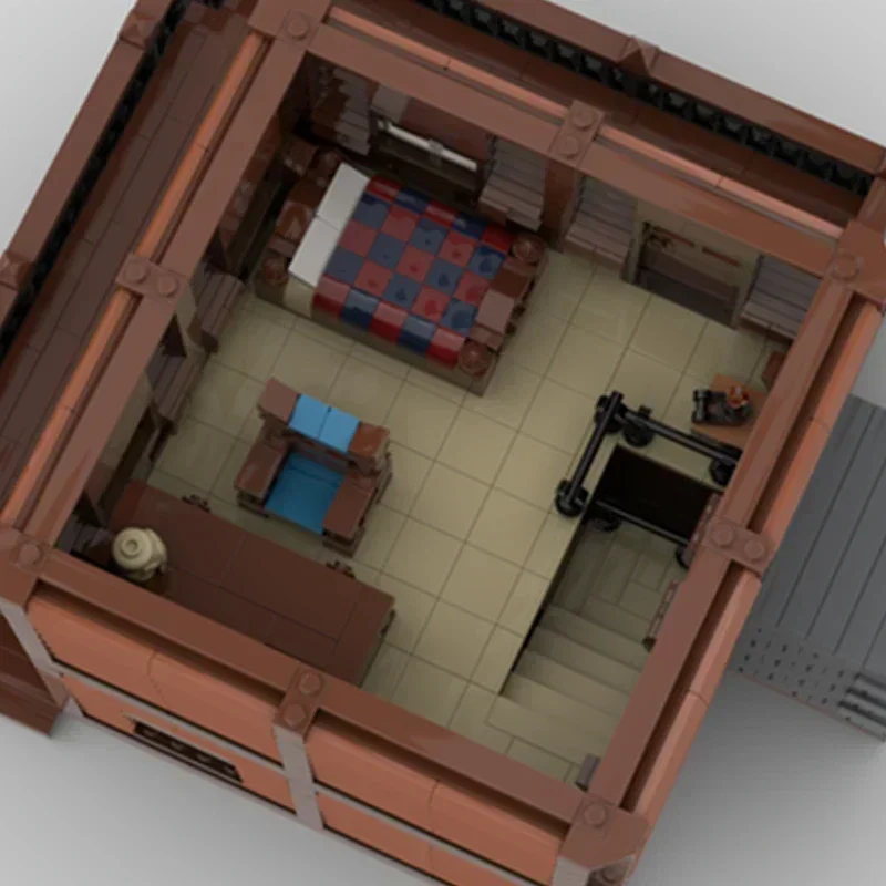 Moc tijolos de construção vista rua modelo cidade ocidental xerife casa tecnologia blocos modulares presente brinquedos natal diy conjuntos montagem