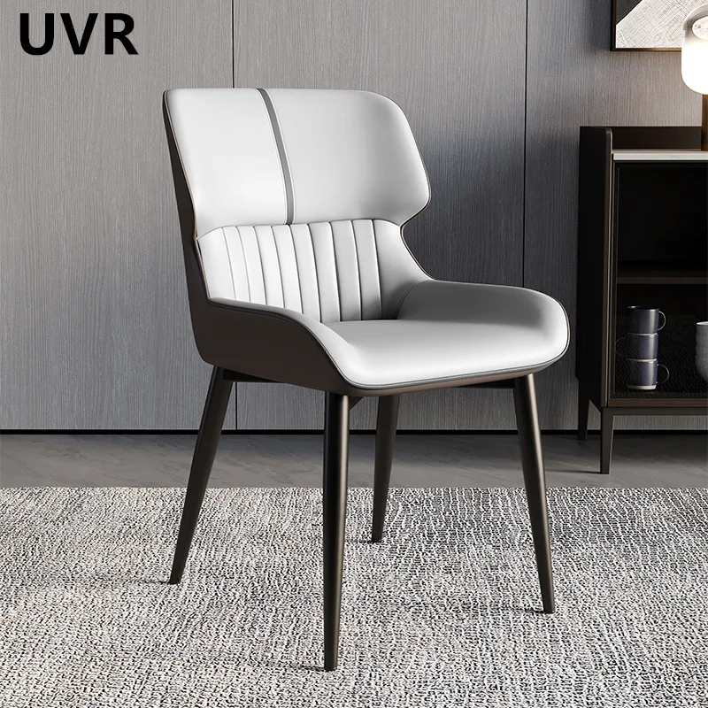 UVR Simple Backrest Chair Dirty-resistant Technology Fabric Nordic Light Luxury Dining Chair Balcony Sedentary Leisure Chair