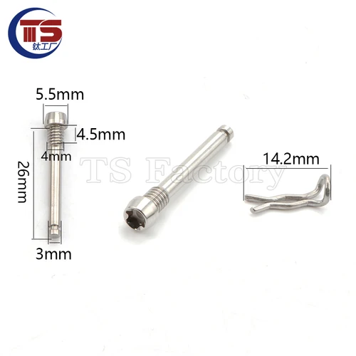 Imagen 2 del producto TG 2 juegos y 10 juegos Titanium Factory aleación de titanio pestillo de freno de disco hebilla serie TC4 no oxidado GR5