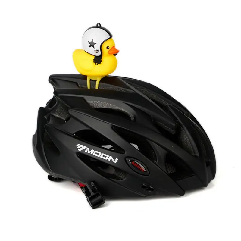 Motorcycle Accessories Cute Duck with Propeller Helmet Broken Wind Rubber Duck Toy Car Bicycle Small Yellow Duck Decor Ornaments