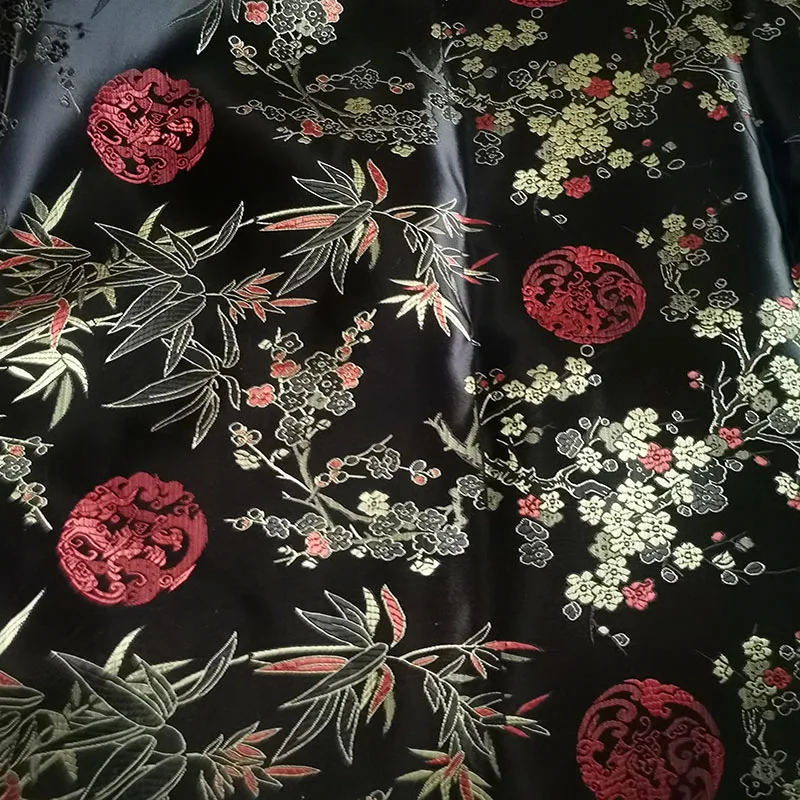 استوردت فرنسا قماش الجاكار الأسود الدمشقي لفستان الستار خليط DIY النسيج