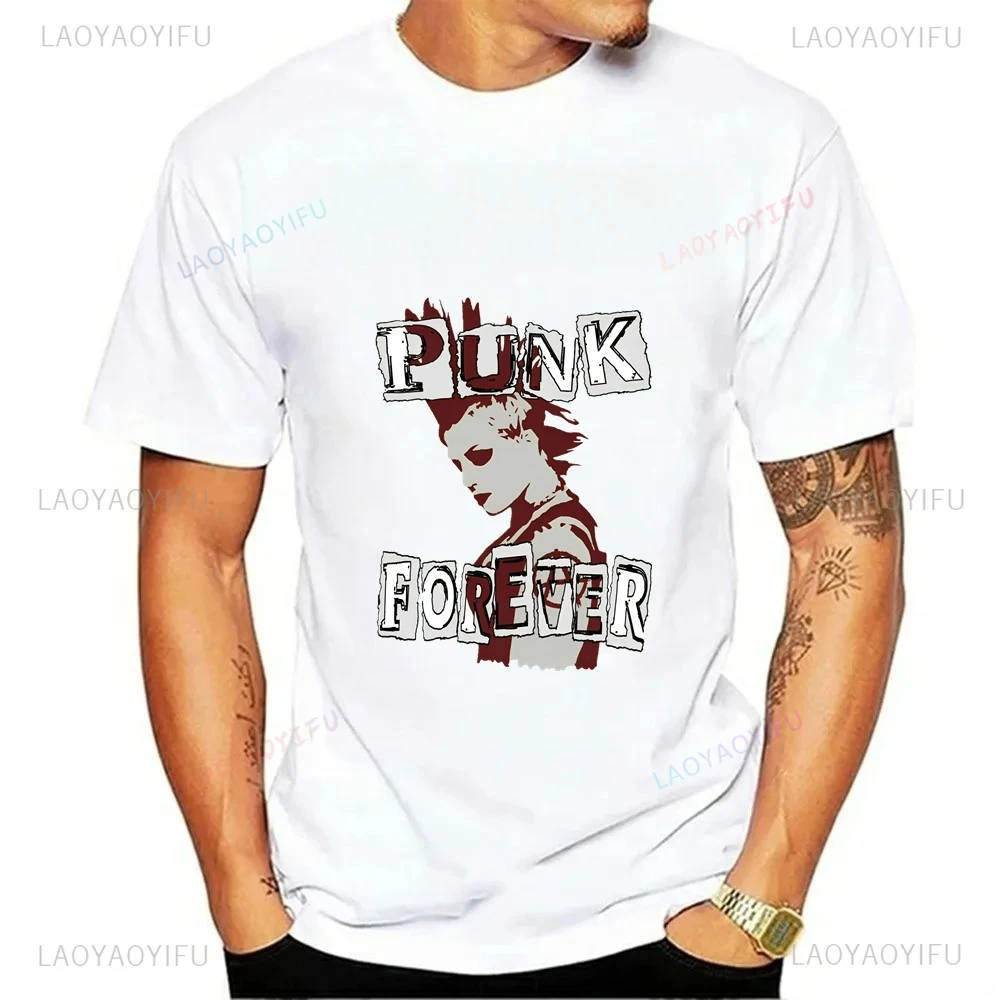 

Модная футболка с принтом «PUNKS NOT DEAD» в стиле ретро, панк-музыка, повседневная хлопковая футболка с классической рок-музыкой