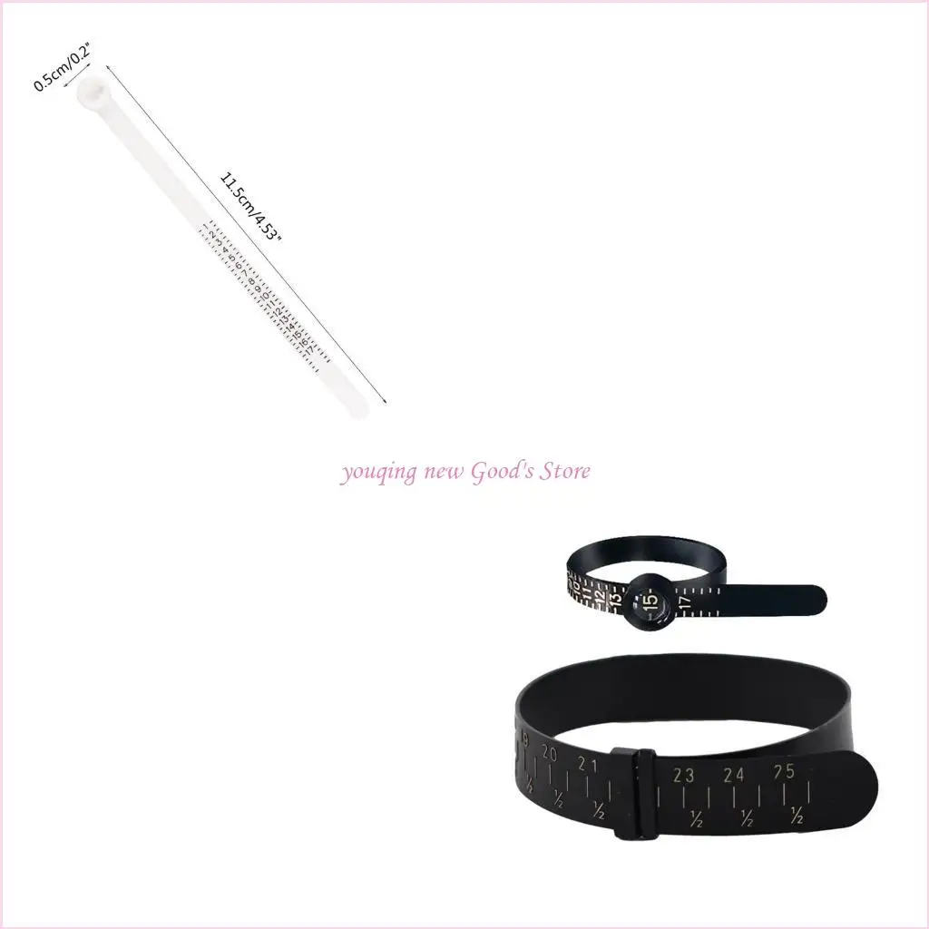 

57QA Измерительный инструмент для измерения размера кольца, пластиковый измерительный инструмент для измерения размера пальца,