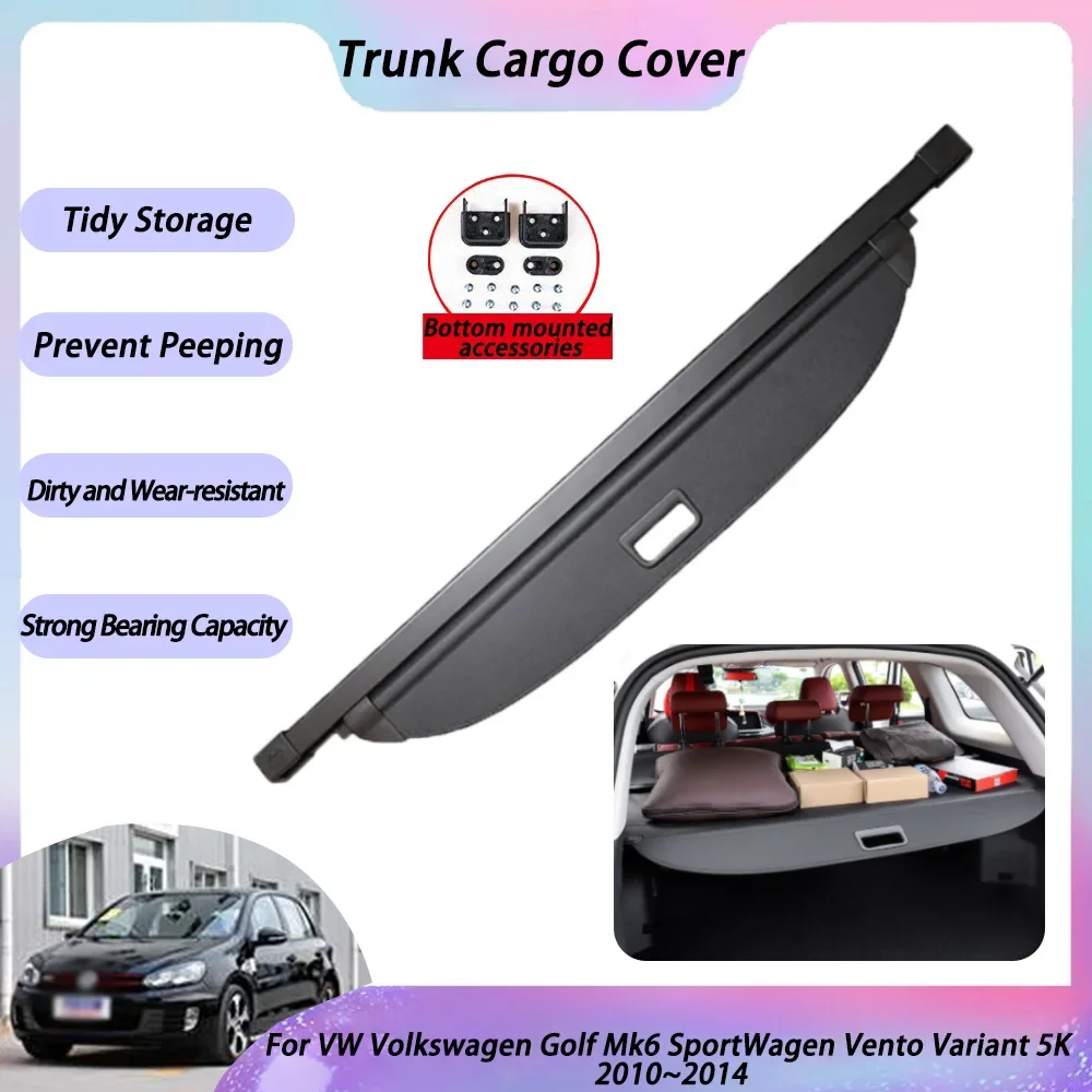 

For VW Volkswagen Golf Mk6 SportWagen Vento Variant 5K 2010 2011 2012 2013 2014 Trunk Curtain Cargo Cover Anti-peep Accessorie