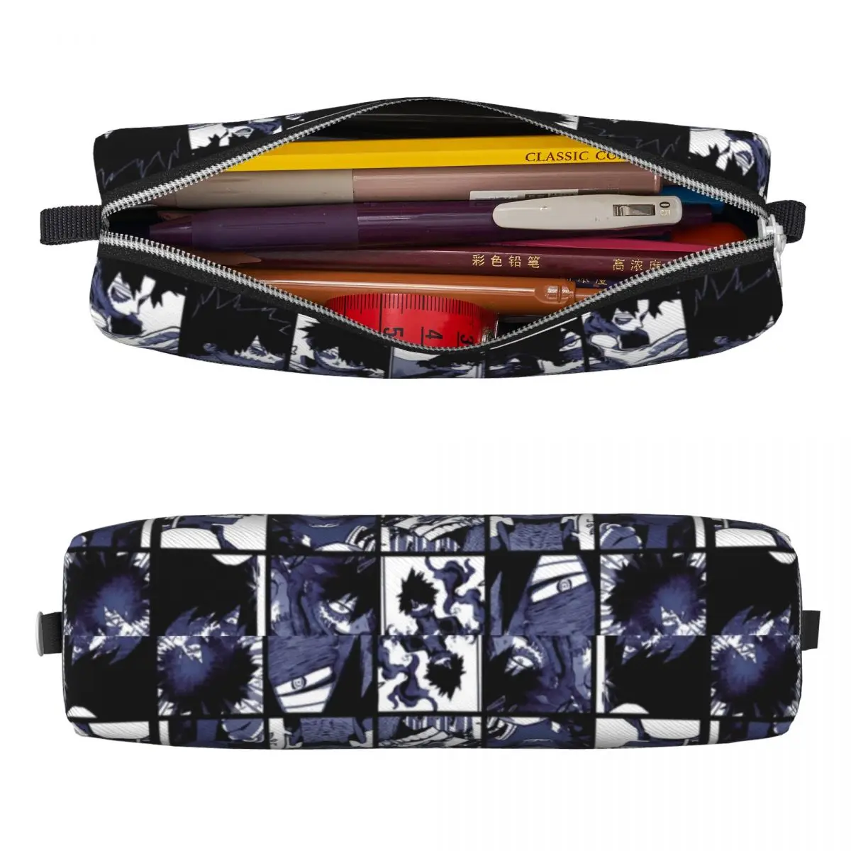 My Hero Academia Dabi Collage Pencil Case Classic Pen Bag Girls Boys Large Storage Students School Zipper Pencil Pouch