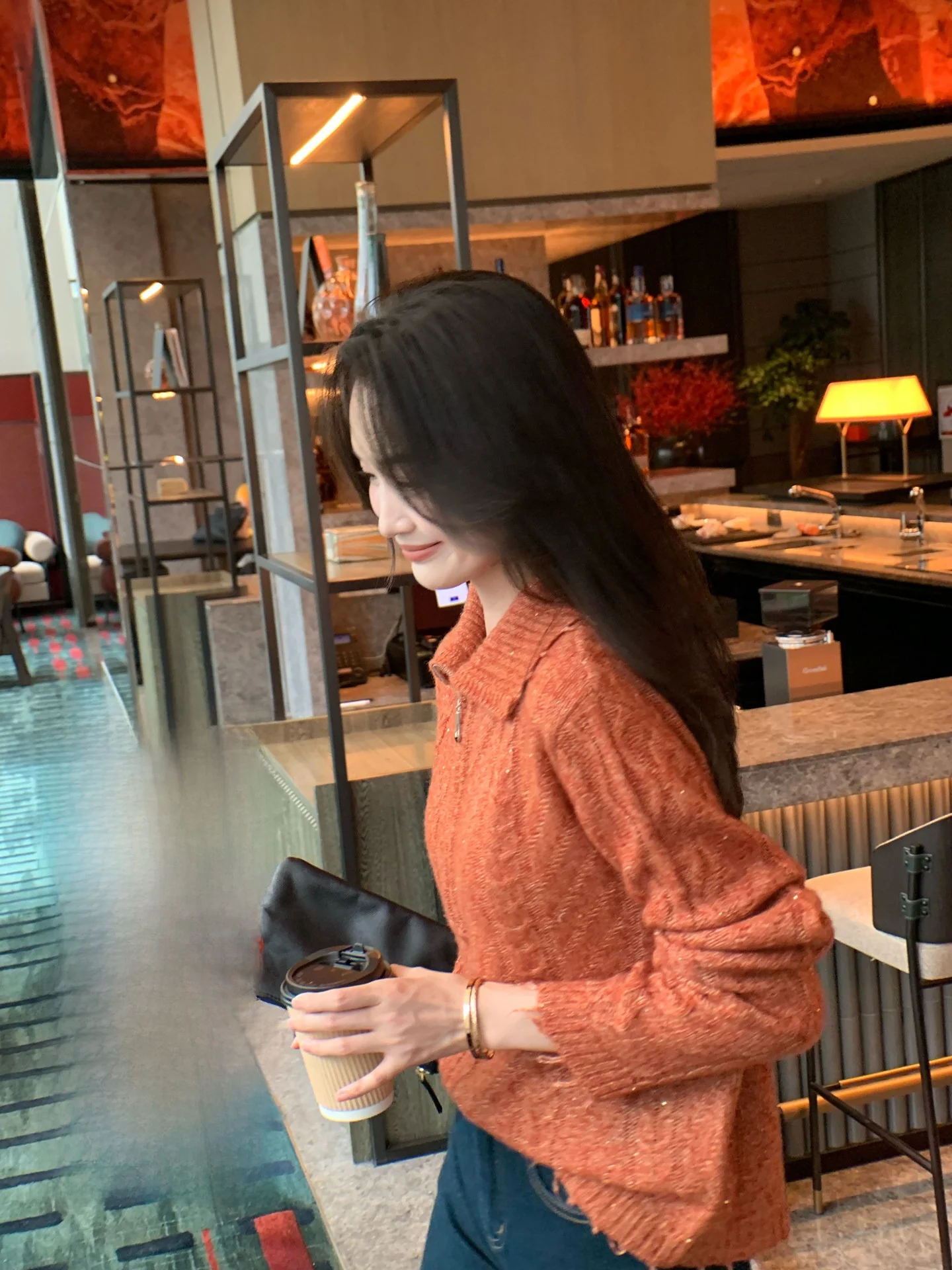 

Женский повседневный вязаный свитер Folelse Starry Mirror с молнией, из шерсти и кашемира, свободного кроя, в стиле оверсайз