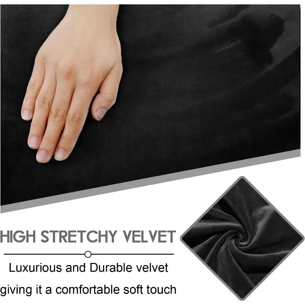 7-Piece L Shape Sectional Recliner Sofa Covers Velvet Stretch Reclining Couch Covers for Sofa Thick Soft Washable Free Delivery