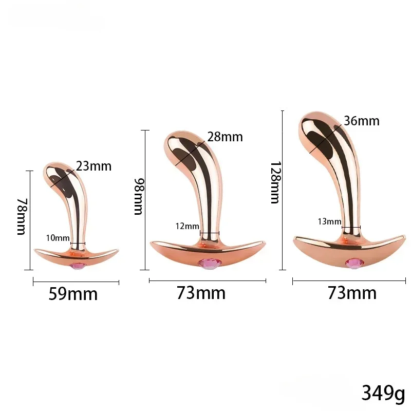 RoseColor Anal Plug Anus masturbasi Anal Butt Plug erotis mainan seks menggoda pijat prostat untuk pasangan Pria Wanita logam dilotoy