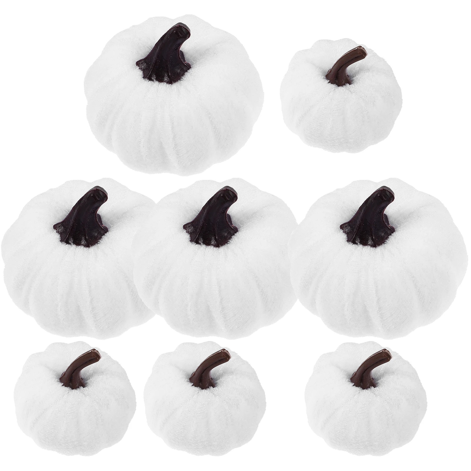 

8 Pcs Simulation Pumpkin Decoration Mini Pumpkins Halloween Artificial Simulated Small Cloth Fake Home