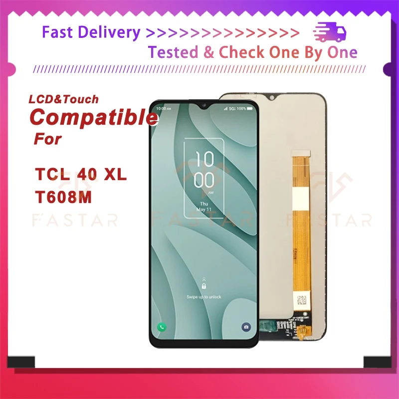 

TCL 40XL 6.75"Original For TCL 40 XL LCD T608M LCD Display Touch Digitizer Assembly replacement Screen TCL 40XL lcd