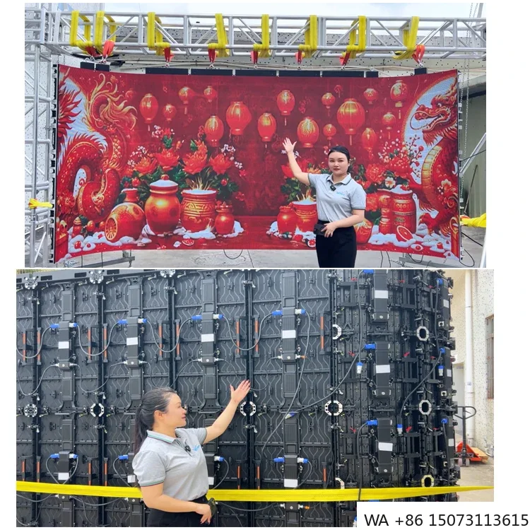 

Уличная светодиодная видеостена 3x4м P3.91: Полная система для аренды на концертных сценах и фоновые экраны