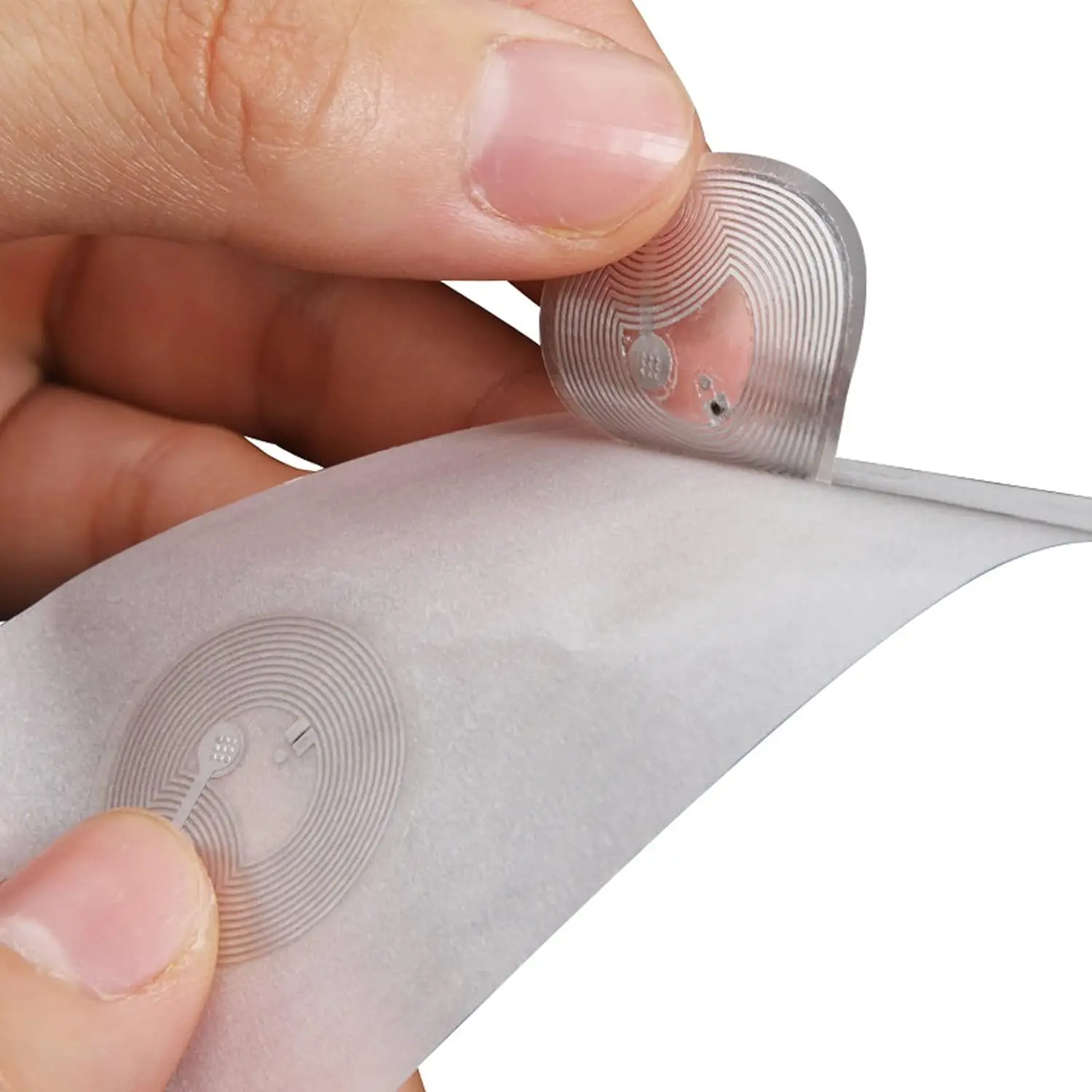 100/200Pc NTAG215 NFC Wet-Activated Stickers Re-Writable round Copy Transparent Labels for Contactless Data Transfer