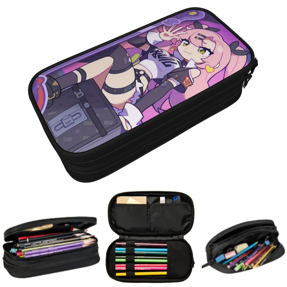 

Пенал для школьных принадлежностей Zenless Zone Zero: Сумка-органайзер для ручек и канцелярии