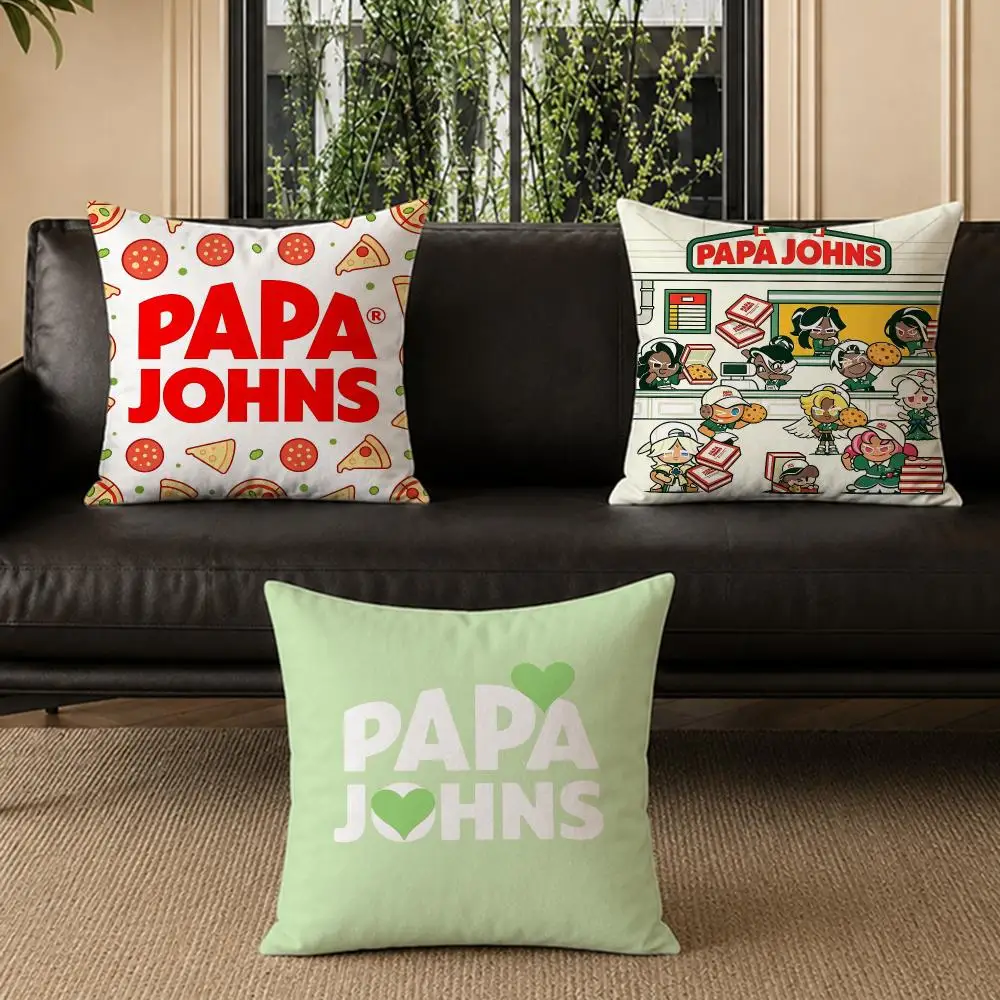 classic Papa John's Cushion Cover Pillow Short Plush Pillow Modern Minimalist Style for Living Room Bedroom Gift Giving