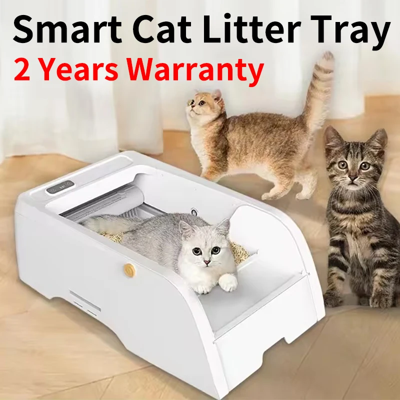 

Self Cleaning Cats Litter Box Better Odor Control English Version Extra Space with APP Control for Multiple Cats Arenero Gato