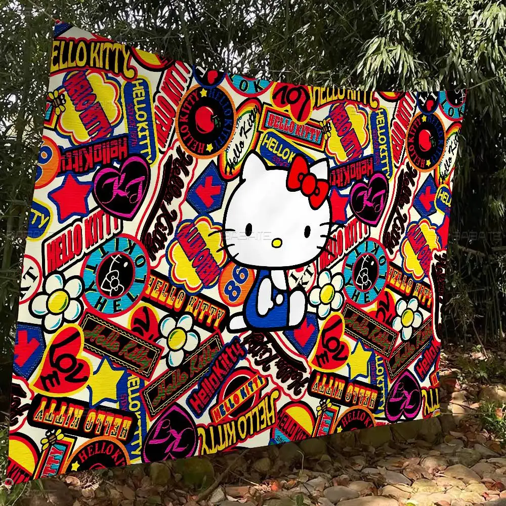 Cartoon H-Hello K-Kittys Cartoon Flag Art Science Fiction Room Home Decor Wall Hanging Home Decor Banner