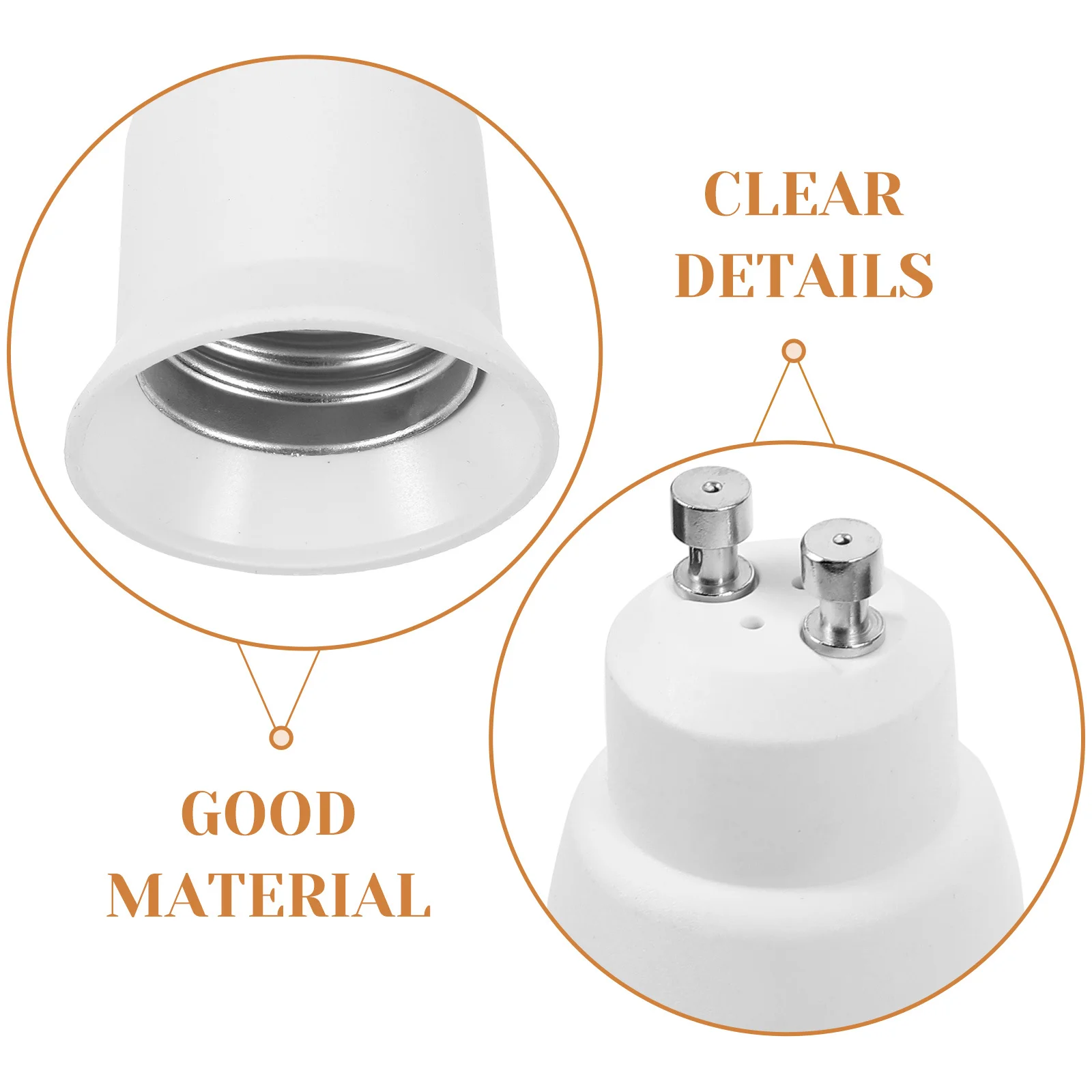 

Gu10 to E27 Bulb Adapter Plug and Play Light Bulb Converter Secure Fit Lamp Holder Converter for Indoor Use Gu10 to E27 Adapter