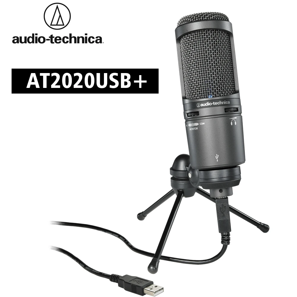 

Audio Technica AT2020USB+ Cardioid Condenser USB Microphone AT2020USB Plus AT2020 USB Plus Cardioid Condenser Mic Live Singing